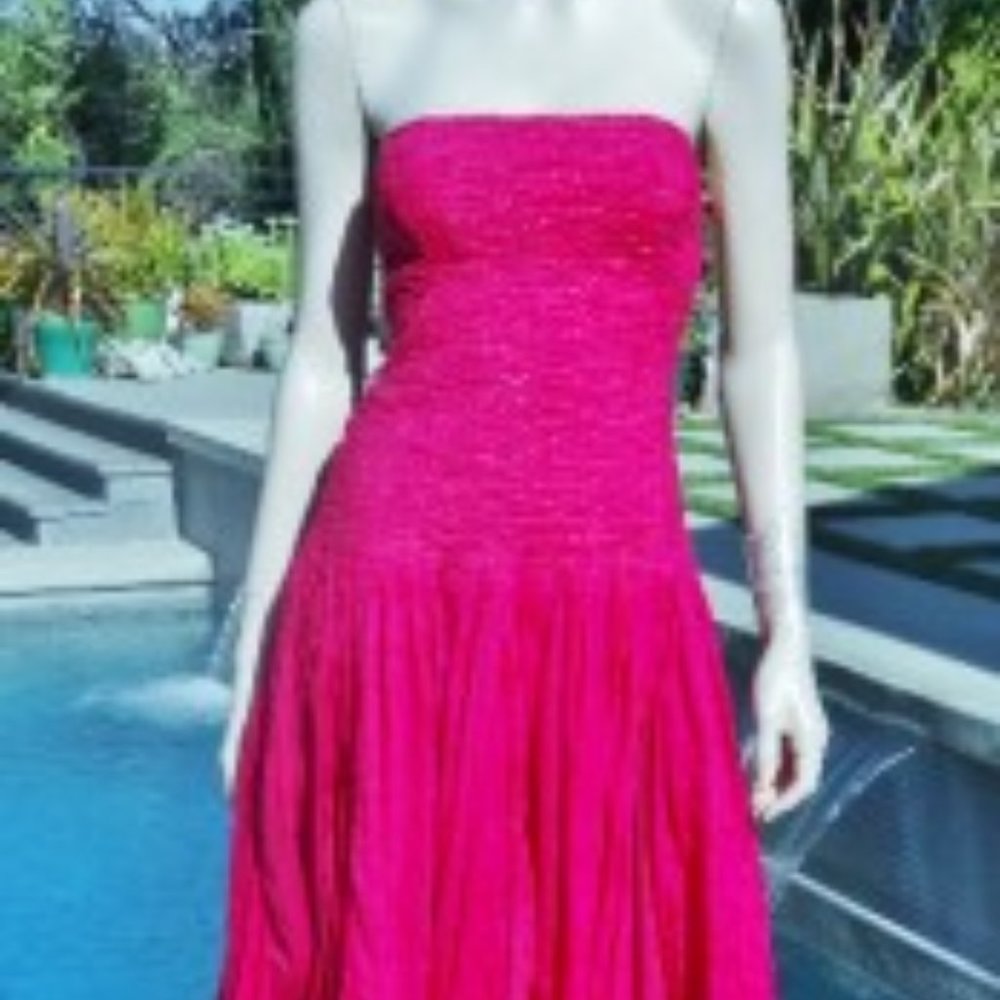 Diane VenFurnsterberg LOVELY PINK SHOULDERLESS DR - Picture 7 of 7